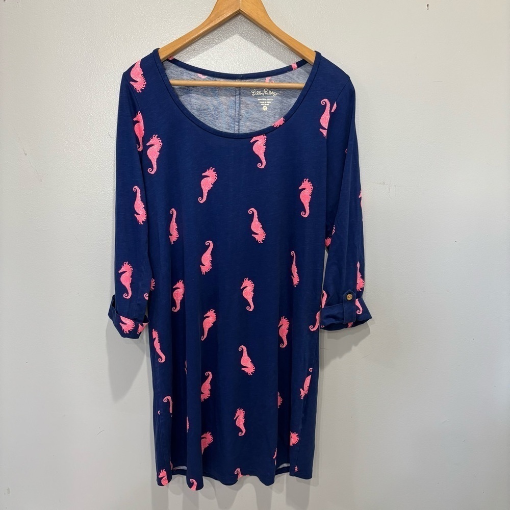 Lilly Pulitzer Ocean Ridge Horsing Around Seahorse Dress Women’s Size Medium